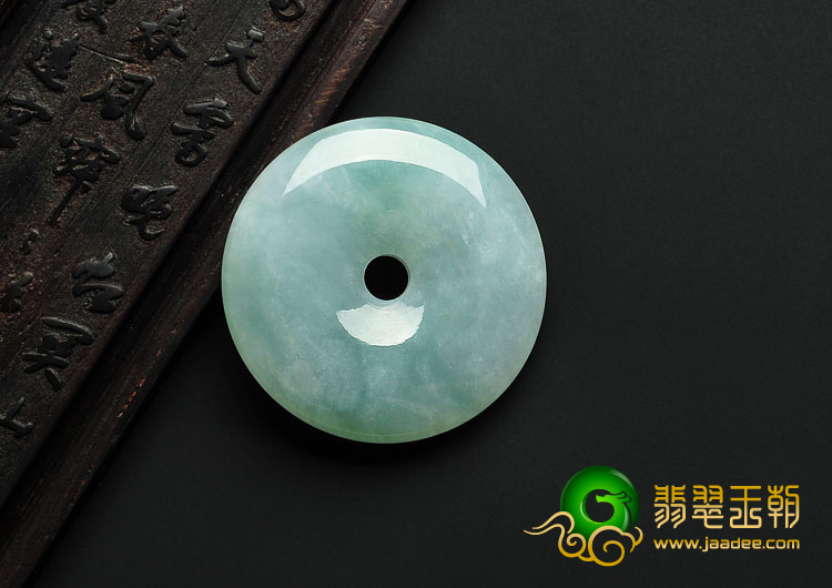 糯冰种晴水缅甸翡翠A货平安扣挂件