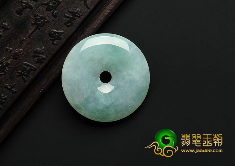 糯冰种晴水缅甸翡翠A货平安扣挂件