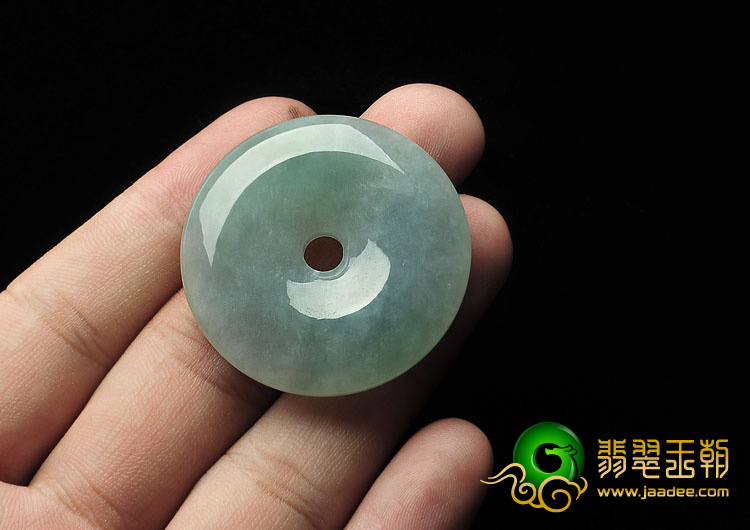 糯冰种晴水缅甸翡翠A货平安扣挂件