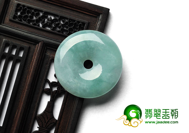 糯冰种晴水缅甸翡翠A货平安扣挂件