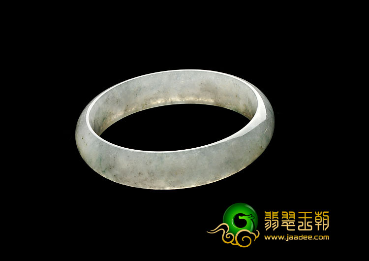 冰种略飘花缅甸翡翠A货手镯（56.9mm）