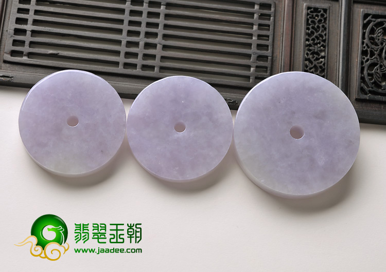 糯冰种紫罗兰缅甸翡翠A货平安扣挂件（一批走）