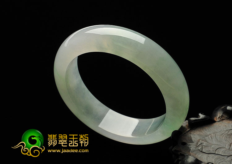 糯冰种飘花缅甸翡翠A货手镯（56.6mm）