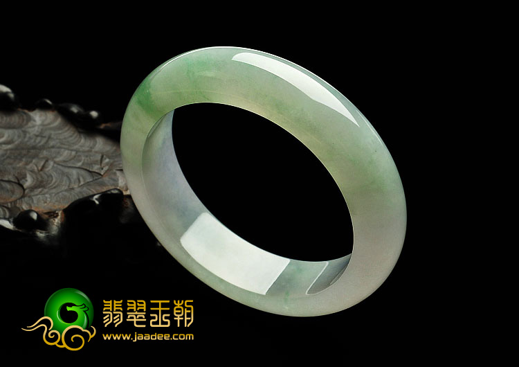 糯冰种飘花缅甸翡翠A货手镯（56.6mm）