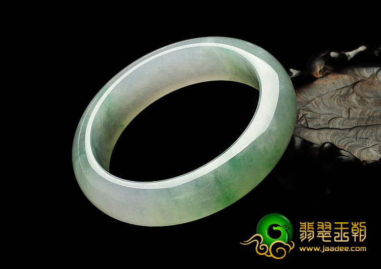 糯冰种飘花缅甸翡翠A货手镯（56.6mm）