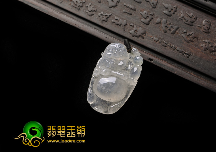 冰种缅甸翡翠A货逍遥佛挂件