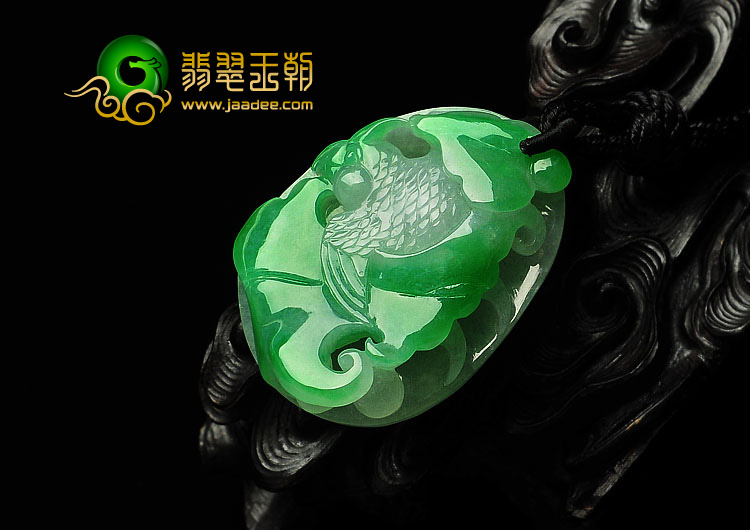 糯冰种阳绿缅甸翡翠A货鹦鹉挂件