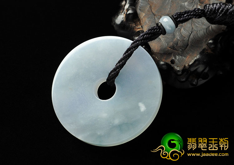 糯冰种飘花缅甸翡翠A货平安扣挂件