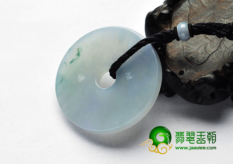 糯冰种飘花缅甸翡翠A货平安扣挂件