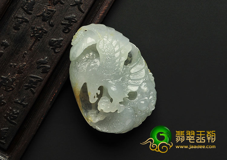 冰种晴水缅甸翡翠A货英明神武挂件