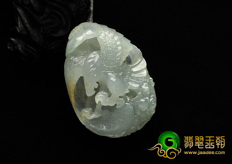 冰种晴水缅甸翡翠A货英明神武挂件