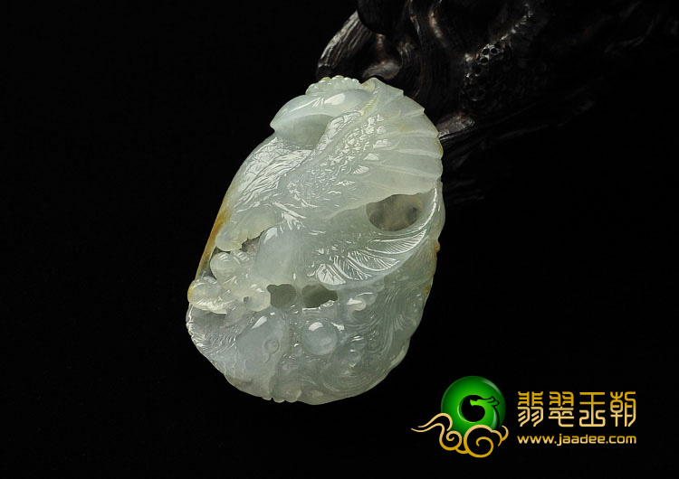 冰种晴水缅甸翡翠A货英明神武挂件