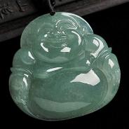 糯冰种晴水缅甸翡翠A货玉佛挂件