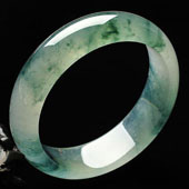 冰种飘花缅甸翡翠A货手镯（55.4mm）
