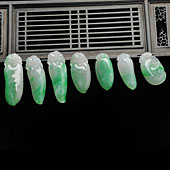 冰种飘翠缅甸翡翠A货福瓜挂件（一批走）