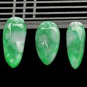 糯冰种阳绿缅甸翡翠A货福瓜挂件（一批走）