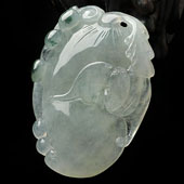 冰种晴水缅甸翡翠A货福瓜挂件