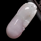 糯冰种紫罗兰缅甸翡翠A货福瓜挂件