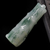 糯冰种飘花缅甸翡翠A货节节高挂件