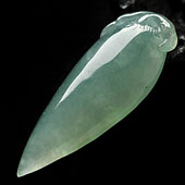 冰种晴水缅甸翡翠A货福瓜挂件