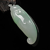 糯冰种晴水缅甸翡翠A货福瓜挂件