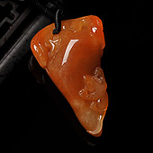 糯冰种红黄翡缅甸翡翠A货福瓜挂件