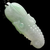 糯冰种晴水缅甸翡翠A货玉米挂件