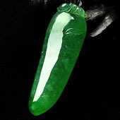 糯冰种翠色满绿缅甸翡翠A货福瓜挂件