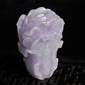 糯冰种紫罗兰缅甸翡翠A货白菜挂件