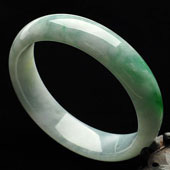 糯冰种翠色缅甸翡翠A货手镯（57.8mm）