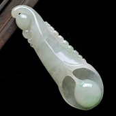 糯冰种晴水缅甸翡翠A货玉兰花挂件