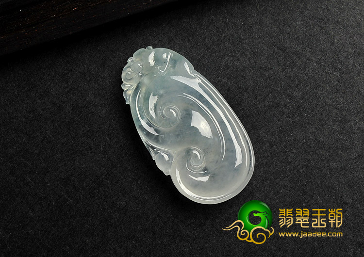 冰种晴水缅甸翡翠A货如意寿挂件