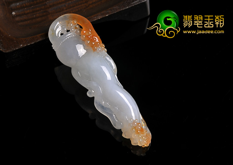 冰种红黄翡缅甸翡翠A货人生如意挂件
