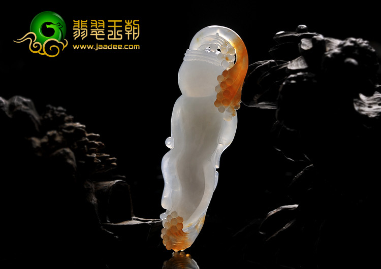 冰种红黄翡缅甸翡翠A货人生如意挂件