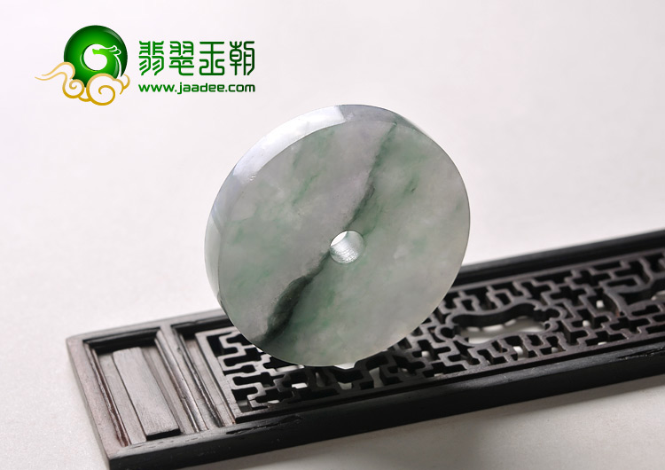 糯冰种多彩缅甸翡翠A货平安扣挂件
