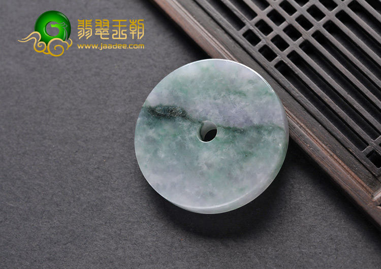 糯冰种多彩缅甸翡翠A货平安扣挂件