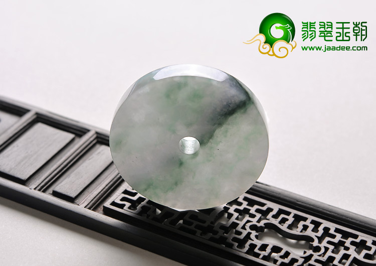 糯冰种多彩缅甸翡翠A货平安扣挂件