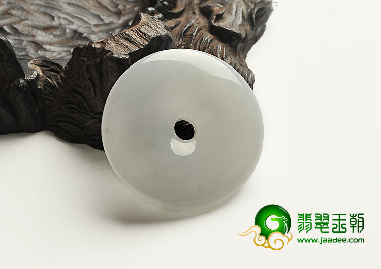 糯冰种飘花缅甸翡翠A货平安扣挂件
