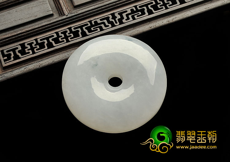 糯冰种飘花缅甸翡翠A货平安扣挂件