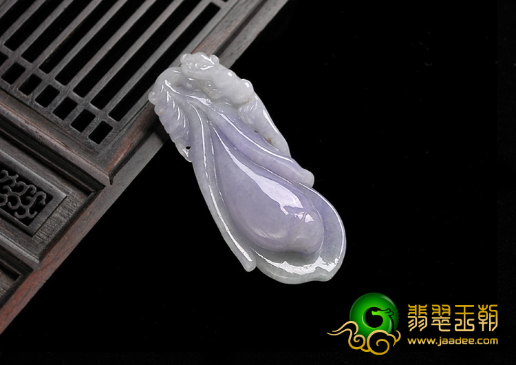 糯冰种紫罗兰缅甸翡翠A货玉兰花挂件