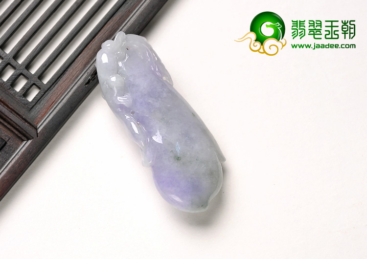 糯冰种紫罗兰缅甸翡翠A货玉兰花挂件