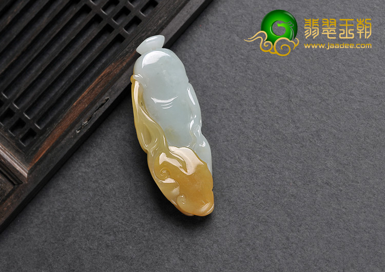 糯冰种黄翡缅甸翡翠A货人生如意挂件