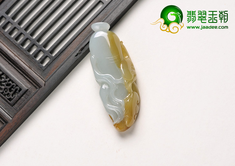 糯冰种黄翡缅甸翡翠A货人生如意挂件