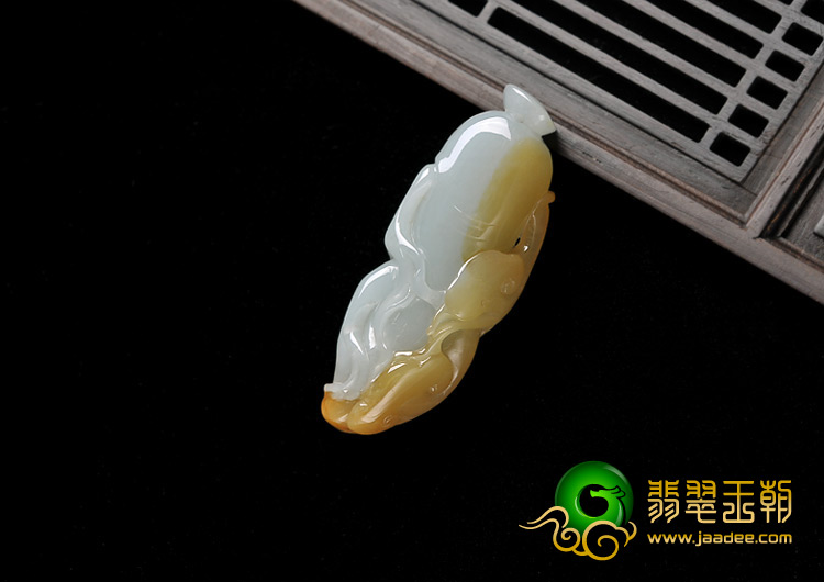 糯冰种黄翡缅甸翡翠A货人生如意挂件