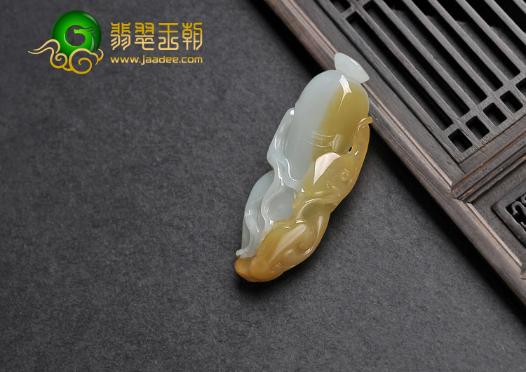 糯冰种黄翡缅甸翡翠A货人生如意挂件