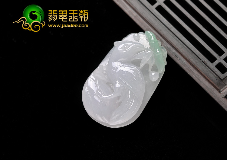 糯冰种淡紫罗兰缅甸翡翠A货鸟语花香挂件