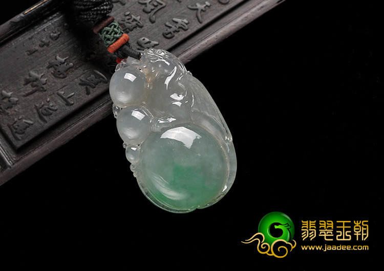 糯冰种飘翠缅甸翡翠A货福禄寿挂件
