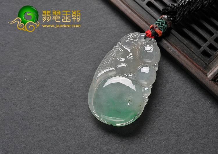 糯冰种飘翠缅甸翡翠A货福禄寿挂件