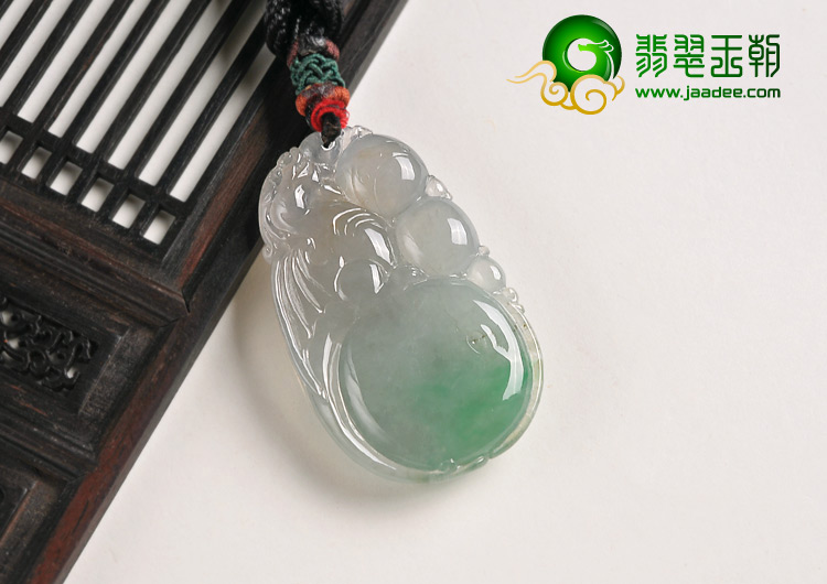 糯冰种飘翠缅甸翡翠A货福禄寿挂件