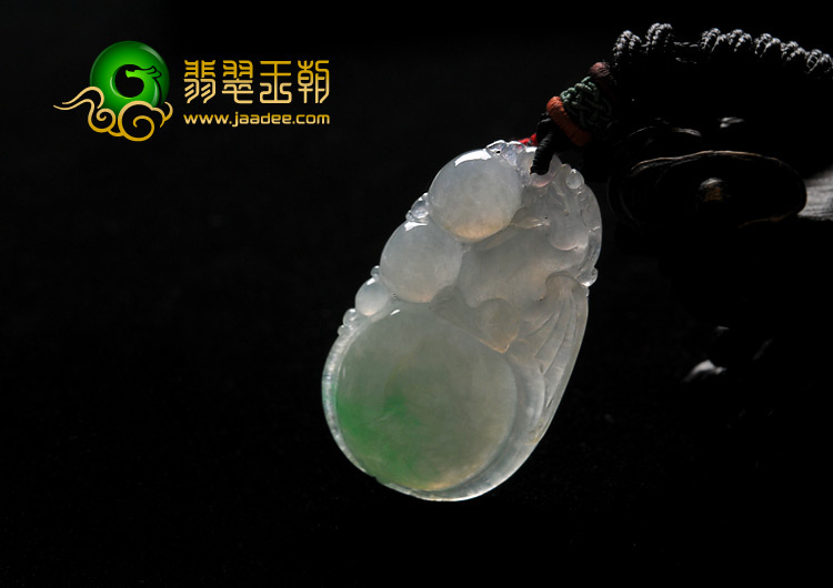 糯冰种飘翠缅甸翡翠A货福禄寿挂件